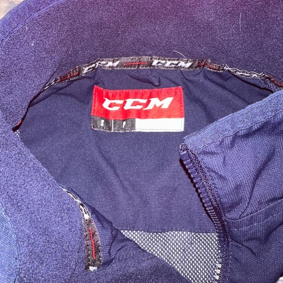 CCM Blue Hockey Warmup Jacket #35 - Picture 4 of 6